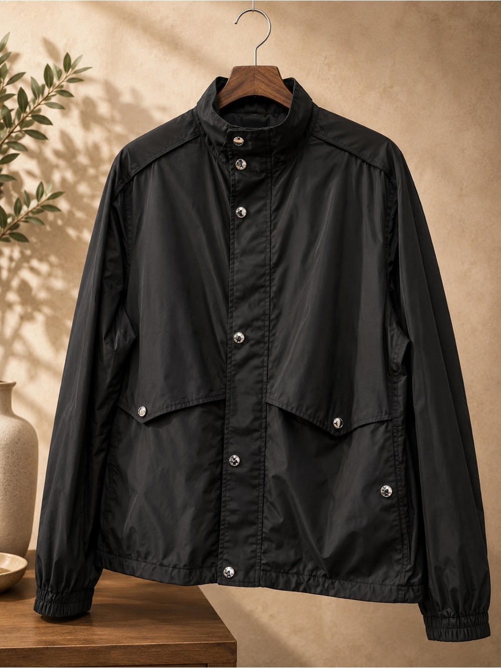 Michael Kors Men's Black Windbreaker Jacket